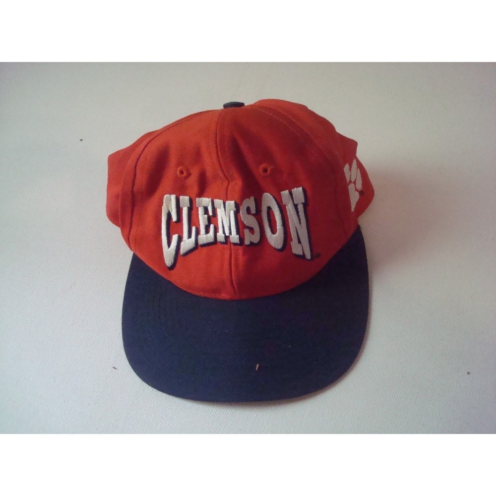 CLEMSON SCRIPT  80S  SNAPBACK  90S    HAT CAP‎ DEADSTOCK  VINTAGE T9
